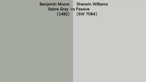 Benjamin Moore Sabre Gray 1482 Vs Sherwin Williams Passive Sw 7064