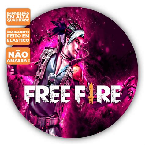 Painel De Festa Redondo Tecido Sublimado D Free Fire