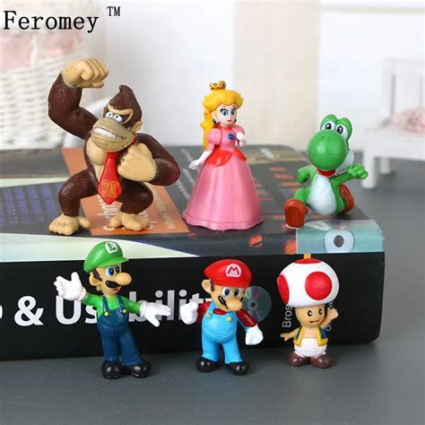 Pcs Lot Super Mario Bros Mario Luigi Toad Princess Peach Yoshi Donkey