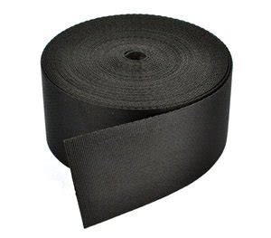 Cosmos 2 Inches Wide 10 Yards Black Nylon Heavy Webbing Strap With