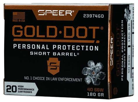 Speer Ammo Gd Gold Dot Personal Protection S W Gr Hollow