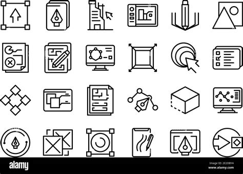 Redesign Icons Set Outline Set Of Redesign Vector Icons For Web Design