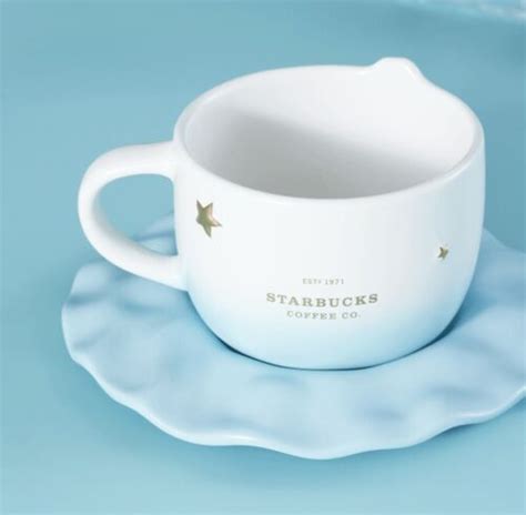 Starbucks China Anniversary Ocean Siren Mermaid Tail Oz Mug Set