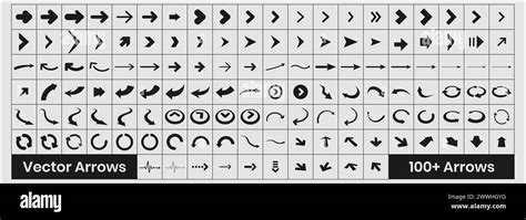 Set Of 100 Sets Of Arrows 100 Black Icons Arrow Icon Arrow Vector