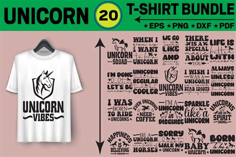 Unicorn T Shirt Design Bundle Graphic By Sgtee · Creative Fabrica