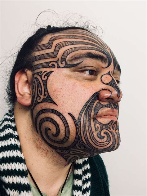 Maori Face Tattoo For Men