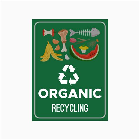 Organic Recycle Bin Sign Recycling Signs Bin Labels Shop Online