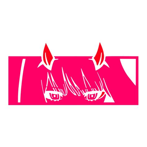 Anime Girl №5. Аніме. Наклейка Без Фону. Вологостійка 30*12 См, Рожевий ...