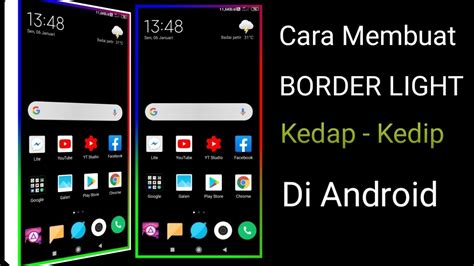 Cara Membuat Border Light Kedap Kedip Di Android Youtube