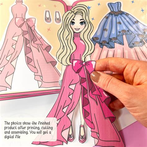 Printable Paper Doll Princess Paperdoll Princess Dresses Activity Book