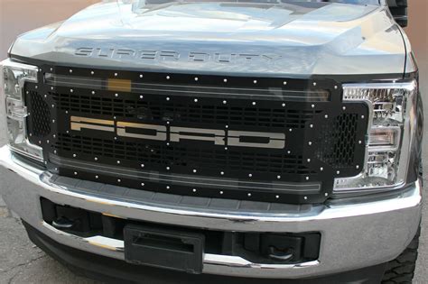 Custom Steel Acrylic Led Lit Grille For Ford Super Duty F F F