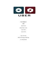 MBA630 Group1 Uber Case Analysis 091022 Docx Case Analysis 1 Uber