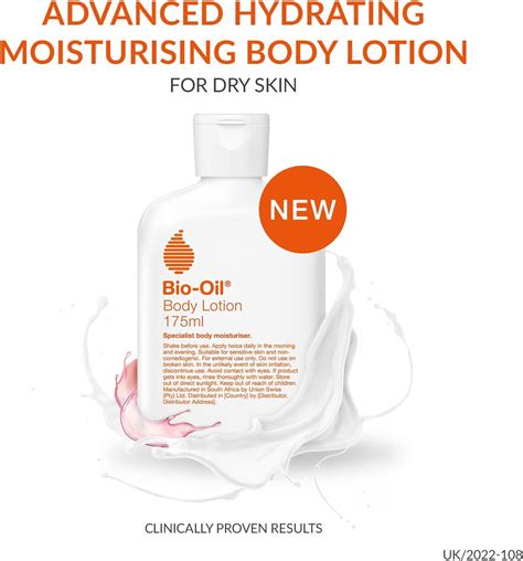 Bio Oil Body Lotion 175ml Ultra Light Body Moisturiser For Dry Skin