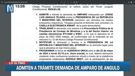 Jorge Angulo Poder Judicial Admite Amparo Del Excomandante De La PNP