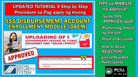 Sss Disbursement Account Enrollment Module Tutorial Updated 2022 Selfie And Proof Of Accounts