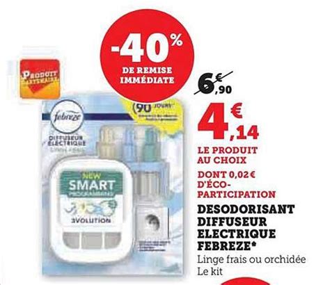 Promo D Sodorisant Diffuseur Lectrique Febreze Chez Hyper U