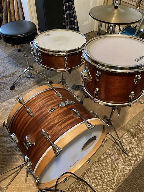 Slingerland Drum Set Niles Badged 60 And 70s Natural Wood Reverb