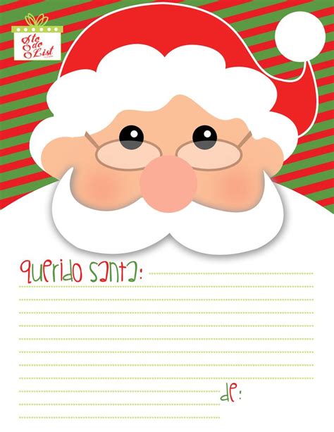 Free Printable Carta Para Santa Carta A Santa Cartas Para Santa