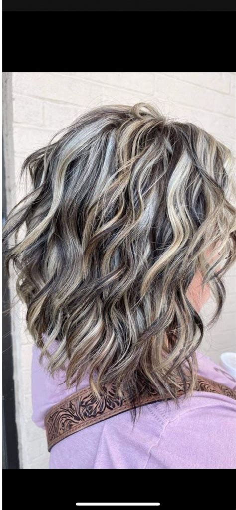 Dark Brown Hair With Chunky Bleach Blonde Highlights