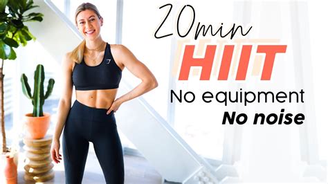 20 MIN HOME HIIT WORKOUT No Equipment No Noise No Impact YouTube