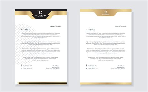 Gold Luxury Letterhead Design Template For Company Stationery Design 12112791 Vector Art At Vecteezy