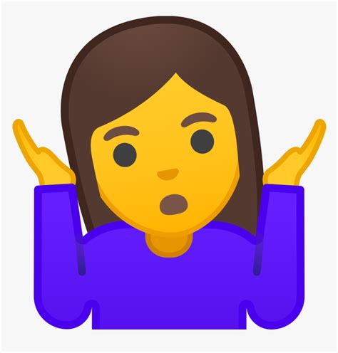 Woman Shrugging Icon - Dont Know Emoji Png, Transparent Png - kindpng