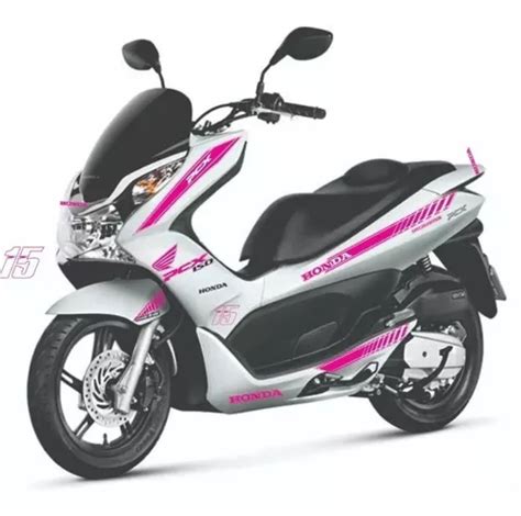 Adesivo Pcx 150 Racing Rosa Magenta 2 Number Plate Parcelamento