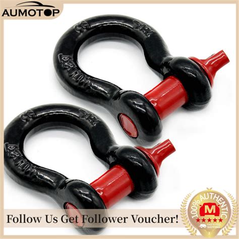 【codready】tow Shackle D Ring Bow Shackle Isolator 2 Pack Towing