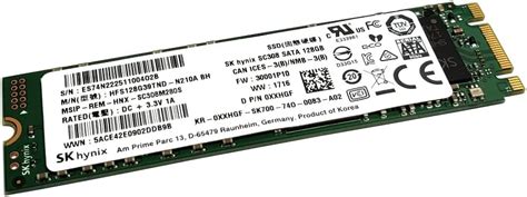 Sk Hynix Sc308 128 Gb M2 2280 Sata Solid State Drive Hfs128g39tnd