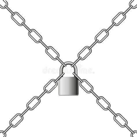 Ejemplo Del Vector Del Candado Y De Las Cadenas Ilustraci N Del Vector