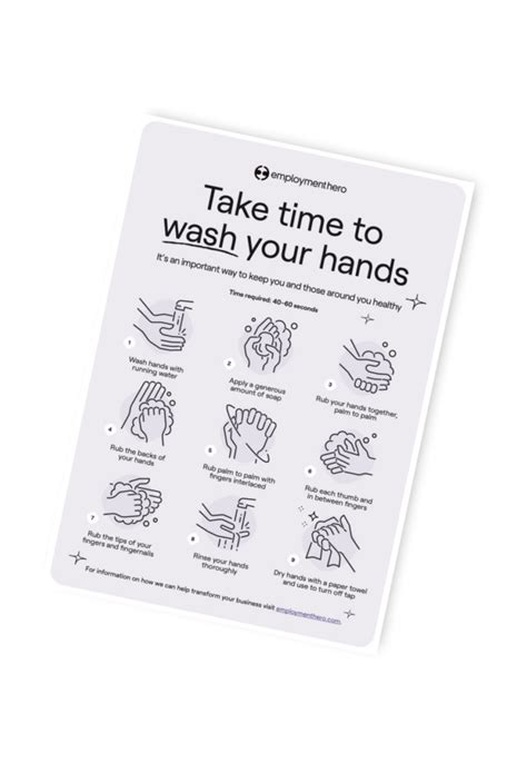 Printable Hand Hygiene Poster Free Employment Hero