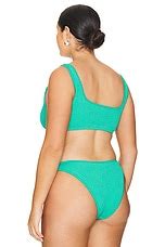 Good American Always Fits Khloe Bikini Top In Jade Green Revolve