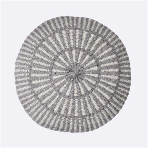 Coussin Rond Pompons Blanc Coussin Ethnique Finca Home