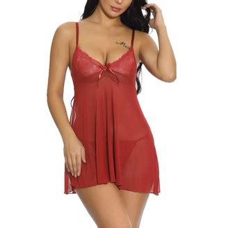 ZGRNPA Women S Sexy Lingerie Lace Floral Sleepwear Nightdress G String