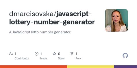 Github Dmarcisovska Javascript Lottery Number Generator A Javascript