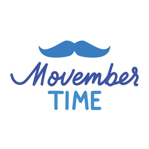 Movember Time Lettering Card 12486982 Vector Art At Vecteezy