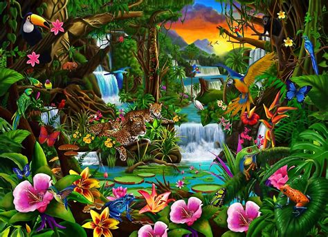 Beautiful Rainforest (Variant 1) Poster | Fruugo UK