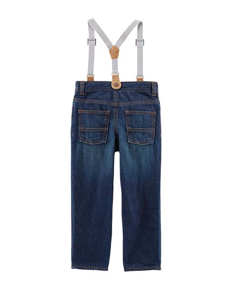 Cal A Jeans Infantil Carter S Suspens Rio Denim Escuro Tam A