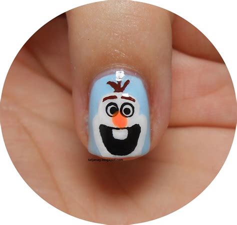 Frozen Series Olaf Nail Art Olaf Nails Christmas Nails Disney Nails