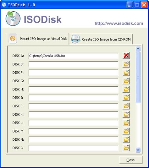 ISODisk Free Software For Mount And Create ISO Disk Image