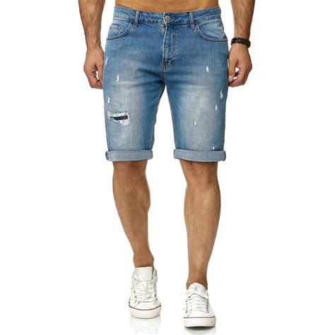 Red Bridge Herren Jeans Shorts Kurze Hose Denim Capri Distressed Basi