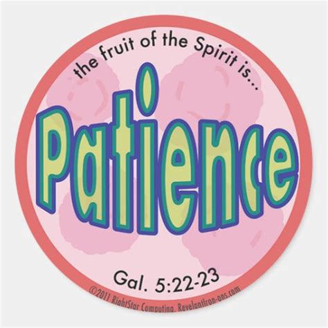 Patience Fruit of the Spirit Spots Sticker | Zazzle