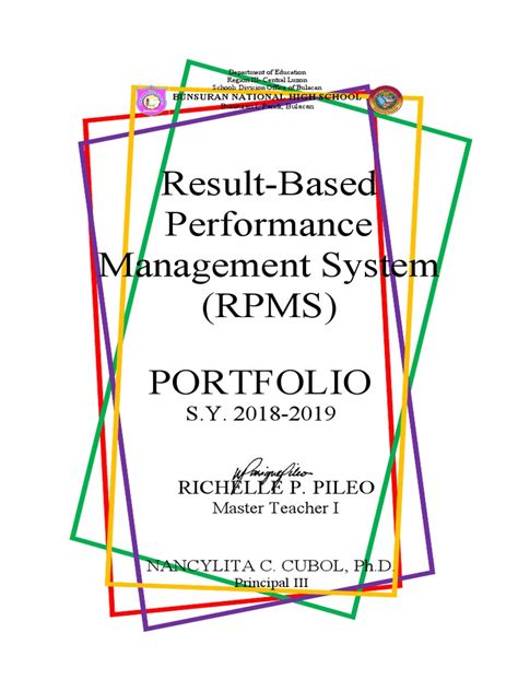 Result Based Performance Management System Rpms Portfolio Richelle P Pileo Pdf