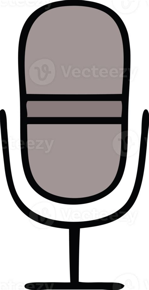 Cute Cartoon Of A Retro Microphone 45125198 Png