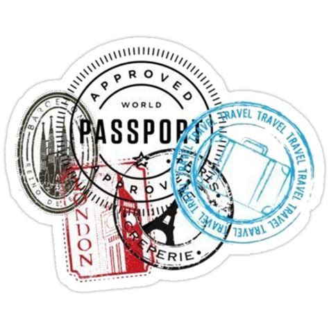 Passport Stamps Sticker By Mlstoutl Pegatinas Wallpaper Calcomanías Personalizadas Pegatinas