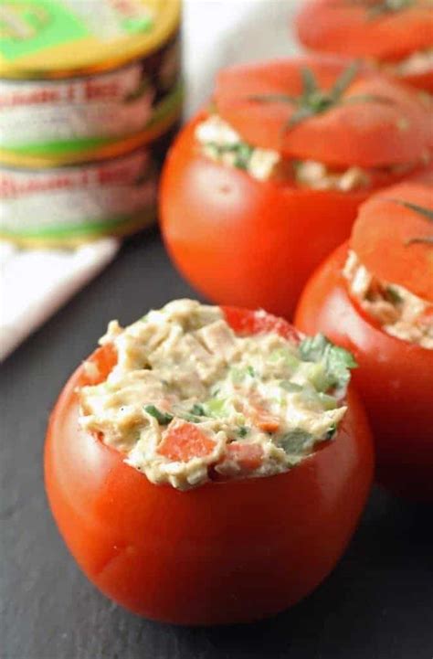 Jalapeno Tuna Stuffed Tomato Recipe Honey And Birch