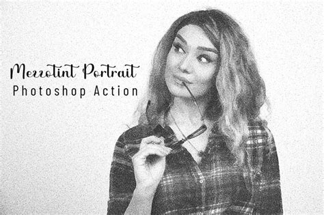 Mezzotint Portrait Photoshop Action Invent Actions