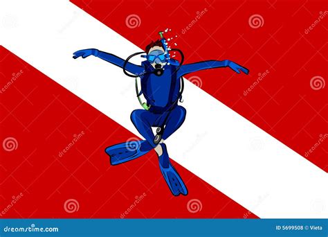 Scuba Diving Flag Stock Illustration Illustration Of Marine 5699508