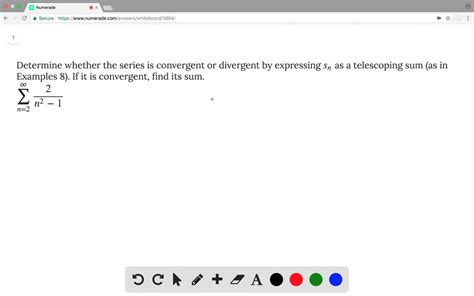 Solved Determine Whether The Series Is Convergent Or Divergent By