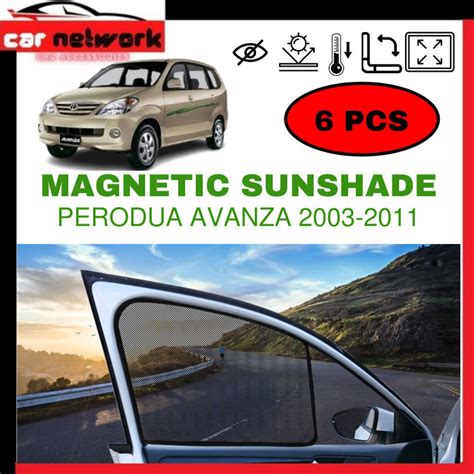 Toyota Avanza Oem Magnetic Sunshade Pcs Shopee Malaysia